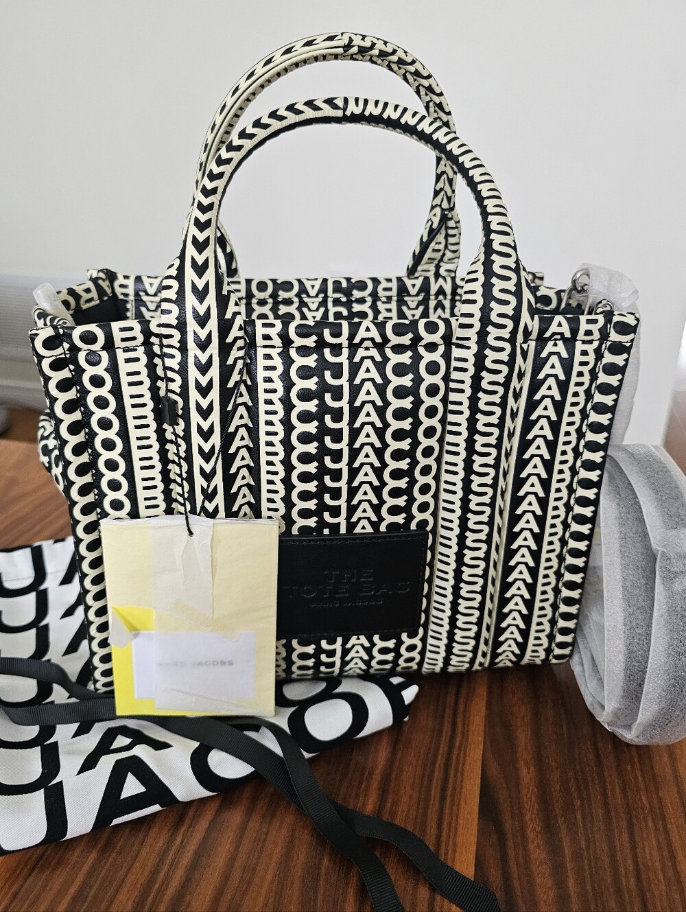 Marc Jacobs Black & White Monogram Tote